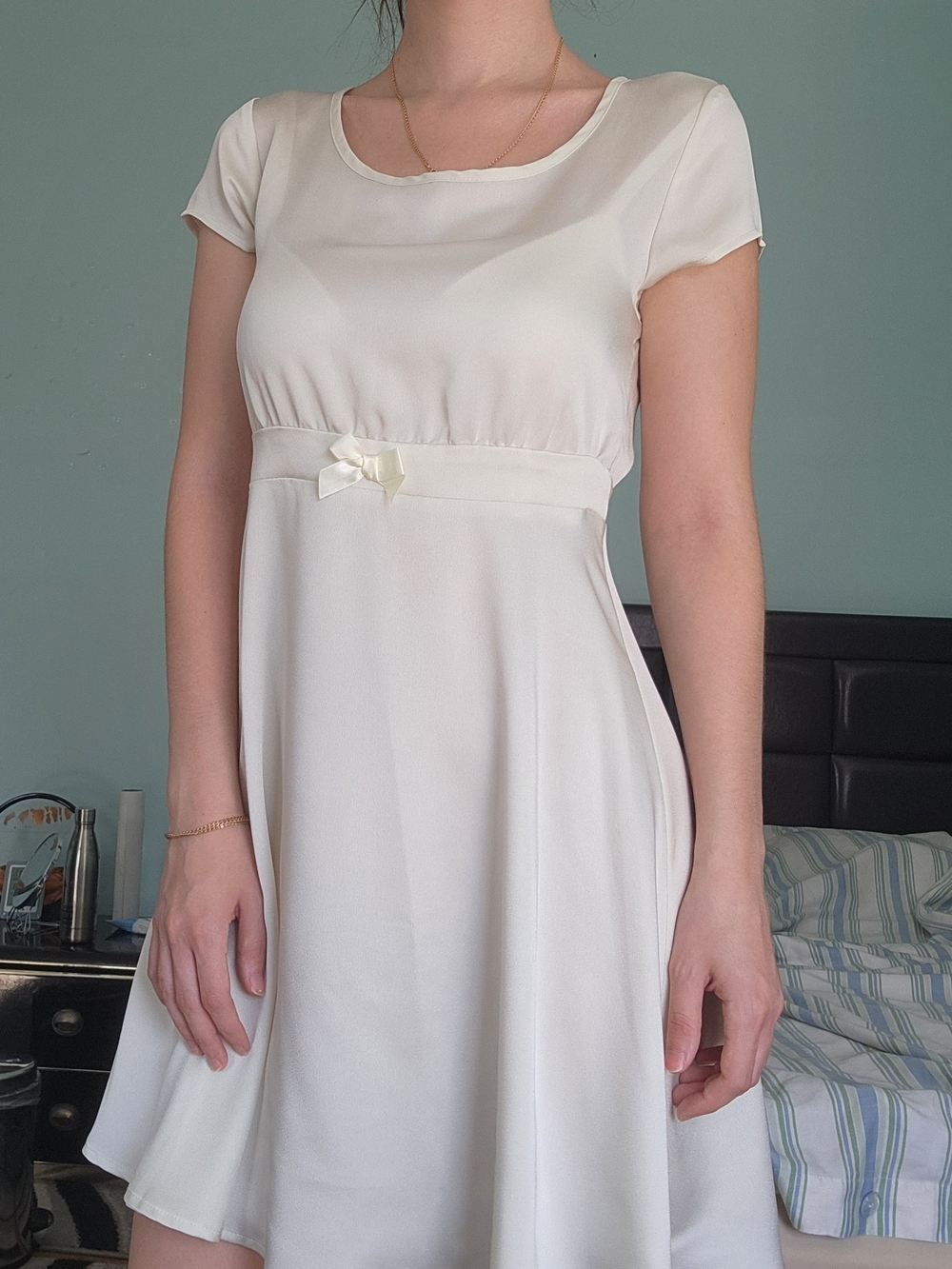 Nasty Gal White Babydoll Mini Dress